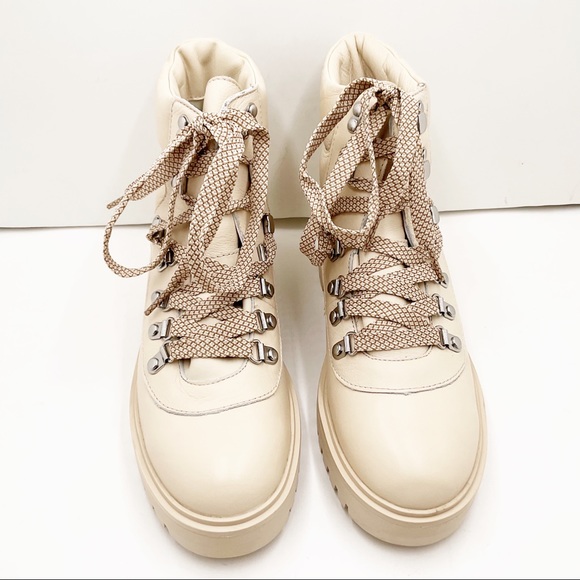 🆕{J. CREW} Dusty Ivory Leather Nordic Boots - Picture 12 of 16